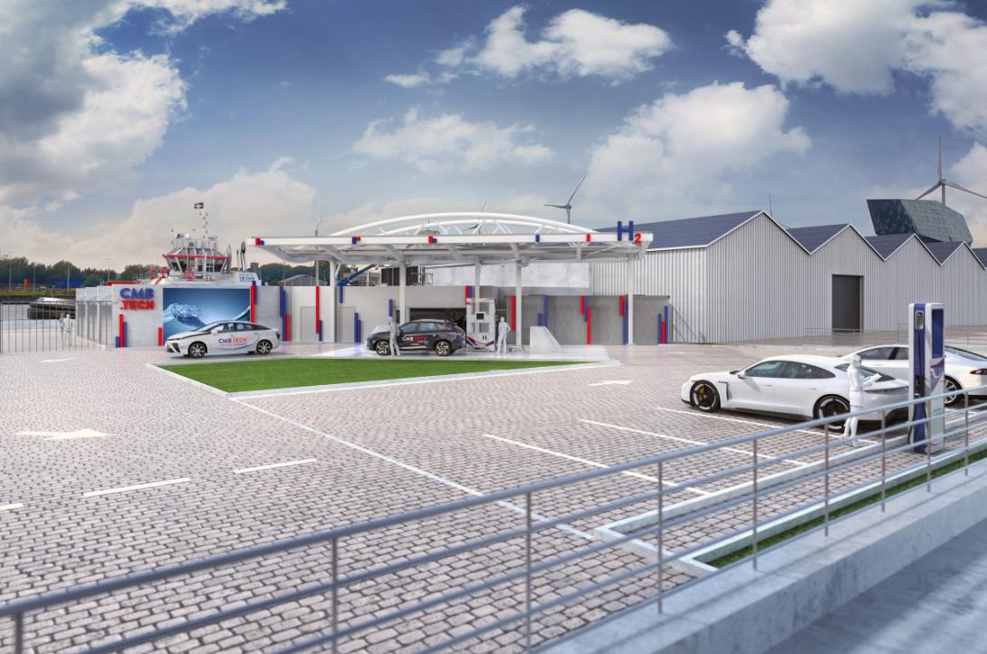 Laadstation voor schepen en auto's in Antwerpen gereed